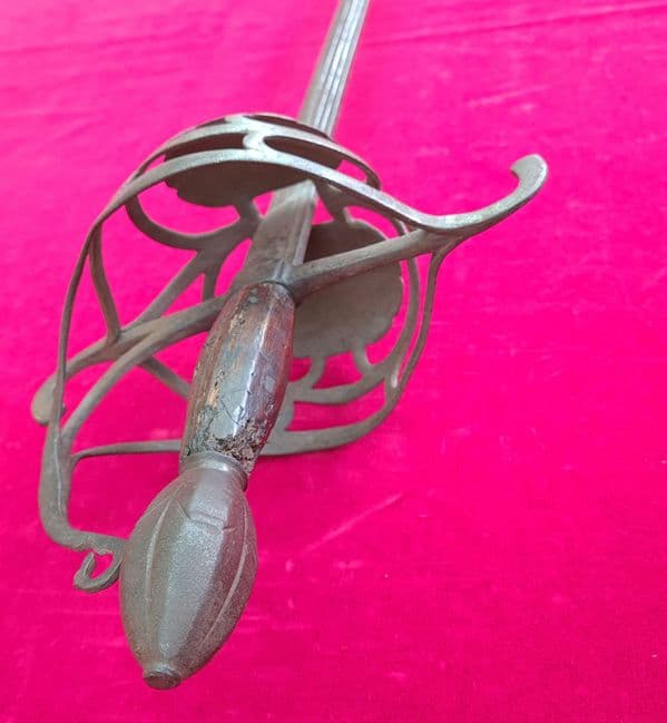 A rare untouched English Rapier, dating from around the time of the English civil war. Ref 2986